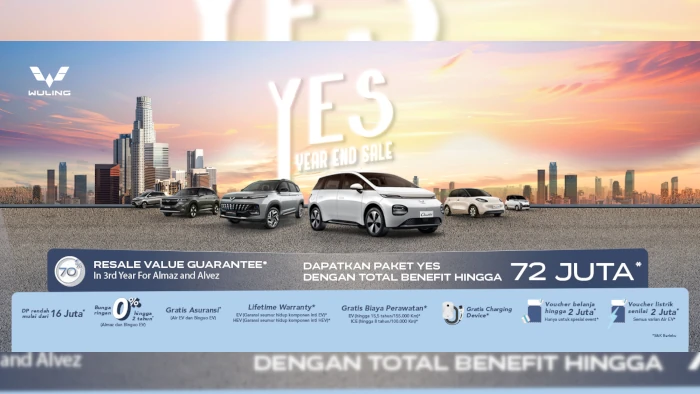 Sambut Akhir Tahun dengan Benefit Hingga Rp 72 Juta di Wuling YES 2024